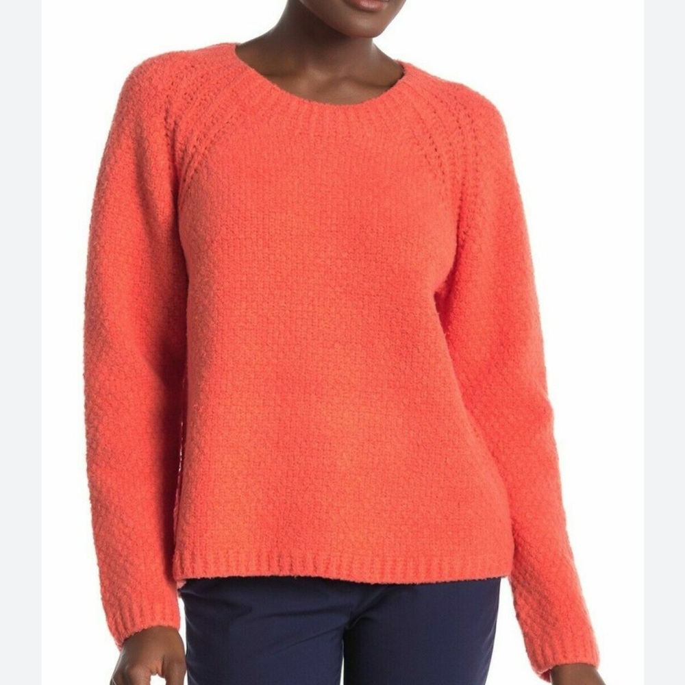 Eileen Fisher Red Lory Organic Cotton Blend Sweater Size S